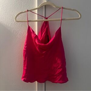 Zara Hot Pink Spaghetti Strap Tank Razorback